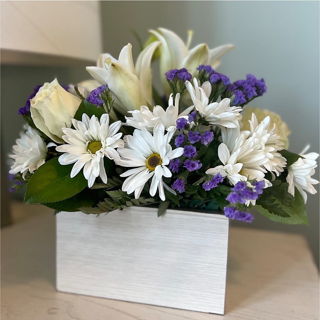 Beyond Blue Box Bouquet – Bloomsy Flowers And Supply, Clayton NC