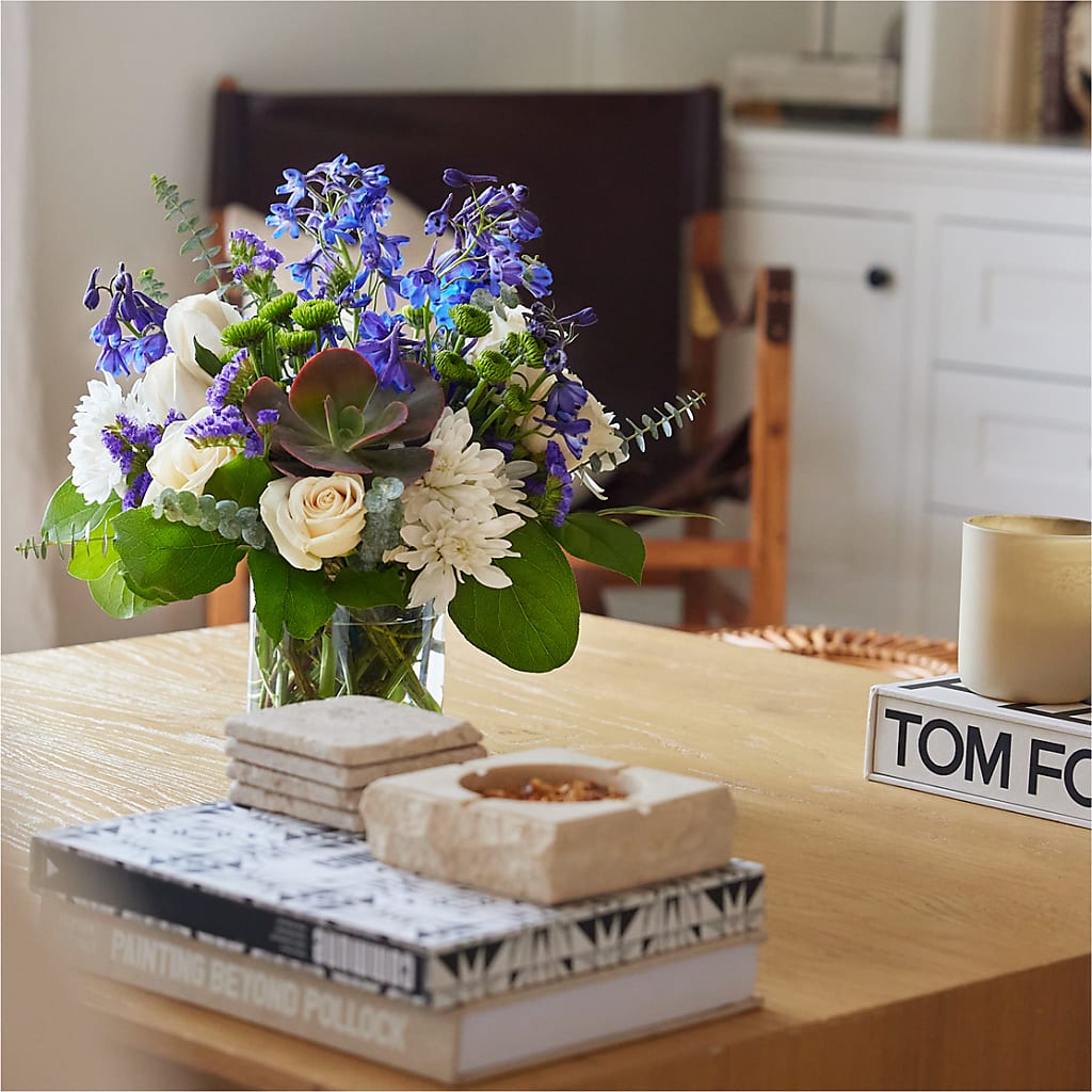 Cerulean Waves Bouquet – Bloomsy Flowers And Supply, Clayton NC